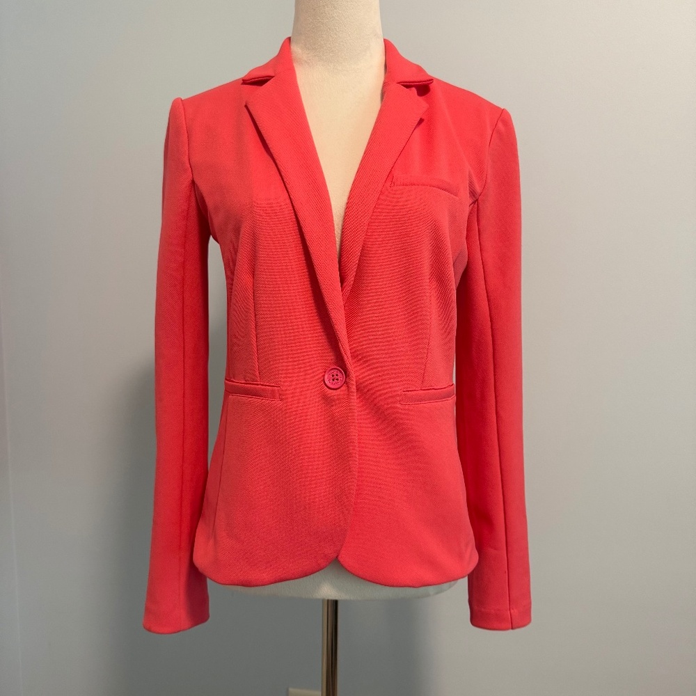 Armani Exchange Women's Pink One Button Lined Blazer Size M